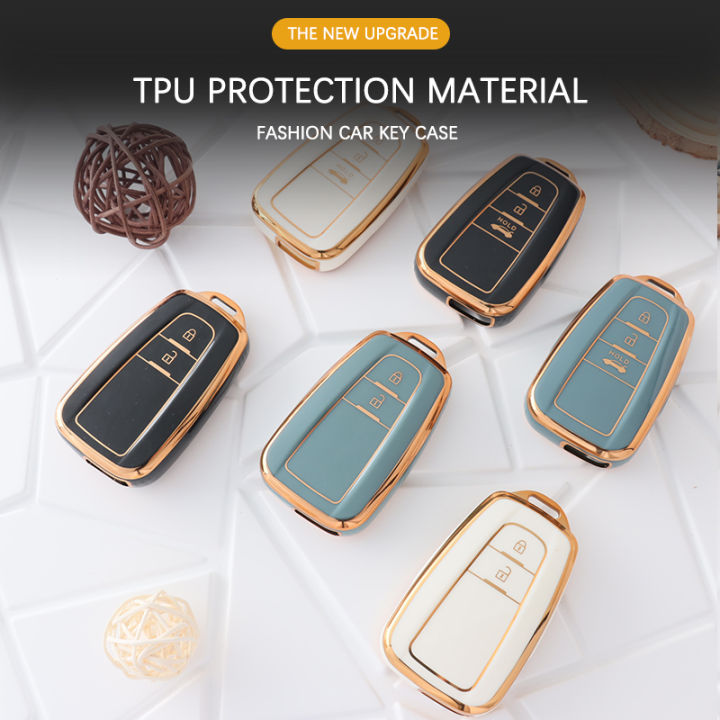 Soft TPU Car Key Case Cover Protection Shell For Toyota CHR Prado Prius