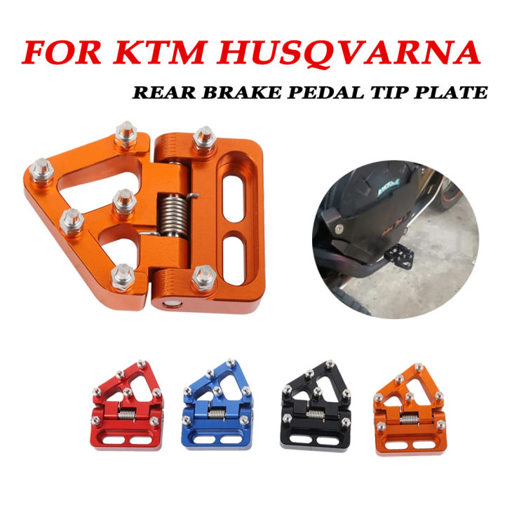 Motorcycle Folding Rear Brake Pedal Step Tip Plate For Ktm Sx Sxf Xc