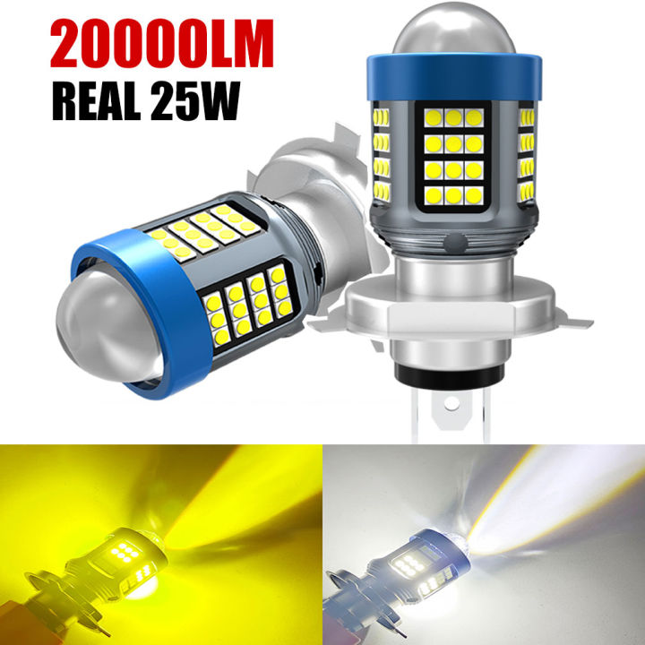 25000Lm 25W H4 BA20D LED Moto H6 LED Motorcycle Headlight Bulbs CSP