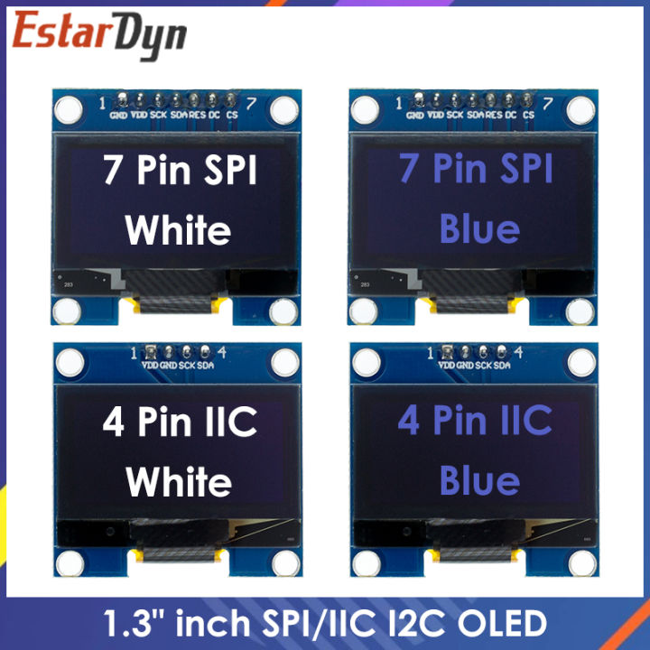 RoHS 1 3 Inch OLED Module White Blue SPI IIC I2C Communicate Color