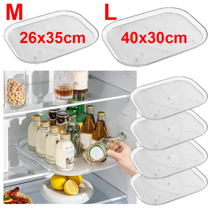 Turntable Organizer Lazy Susan For Refrigerator Rotatable Rectangle