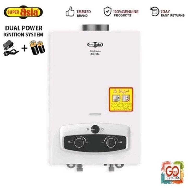 Super Asia Instant Gas Geyser Water Heater Gh Di Ltr Dual