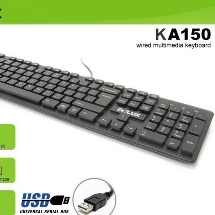 Delux KA150 Slim USB Wired Multimedia Keyboard Daraz Bd