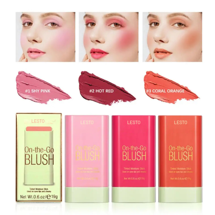 Lesto The Glow Blush On Tinted For Cheeks Make Up Moisture Stick Long