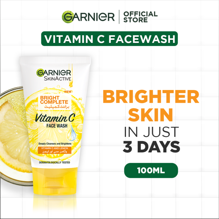 Garnier Skin Active Bright Complete Vitamin C Face Wash 100ml