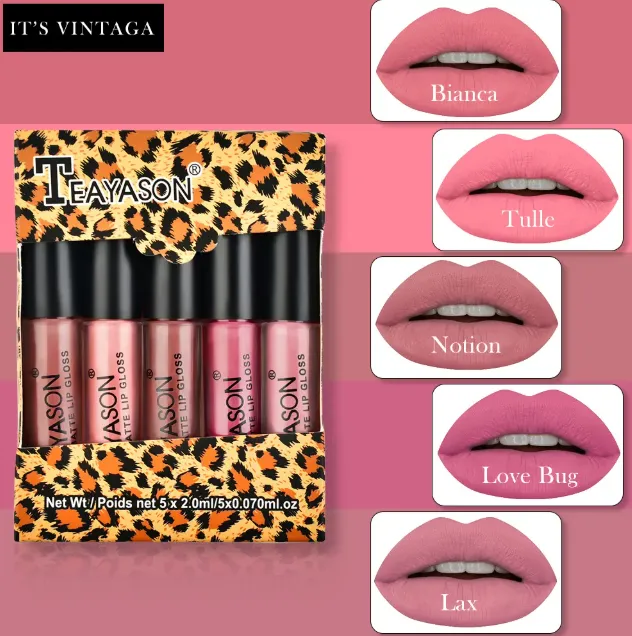 PCS Nude Matte Lipstick Liquid Lipstick Set Velvet Nude Lip Gloss Lip