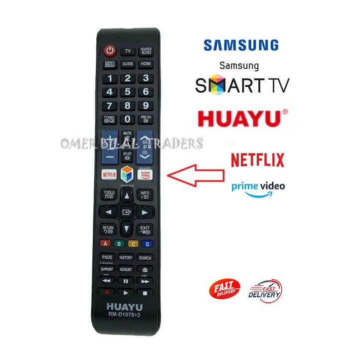 Samsung Universal Remote For Smart Led Tv With Netflx Prime Video