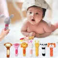 Development Handle Toys Polyester Cartoon Animal Hand Bell Rattle Giraffe Panda Rabbit Tiger Soft Animal Handbells Rattles Plushies Doll Plush Baby Rattle Birthday Gift. 