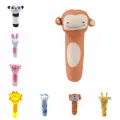 Development Handle Toys Polyester Cartoon Animal Hand Bell Rattle Giraffe Panda Rabbit Tiger Soft Animal Handbells Rattles Plushies Doll Plush Baby Rattle Birthday Gift. 