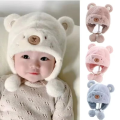 Cute Winter Baby Bear Hats Warm Soft Newborn Bonnet Hats Outdoor Ear Protection Boys Girls Beanie Cap Kids. 