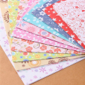 Colorful Flower Pattern Star Square Decorative Crane Folding Paper DIY Making Kids Origami Paper Crafts. 