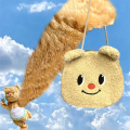 Portable Preppy Style Thai Butter Bear Plush Bag Anime Doll Children Crossbody Bag JK Lolita Plush Toy Cartoon Small Purse Gift. 