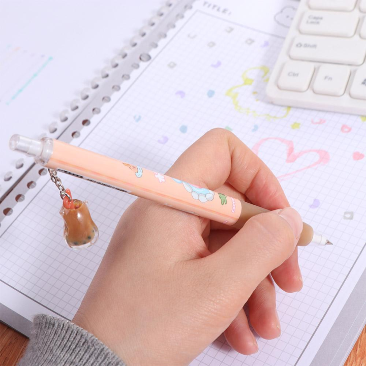 Cartoon Kawaii Capybara Mechanical Pencil Aesthetic Animal Pendant Automatic Pencil Cute Drawing Writing 0.5mm Propelling Pencil Office
