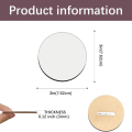 10Pcs/set Personalized Wooden Badge Sublimation Printable Buttons Blanks with Pins Round Waiter ID Name Tags Press Maker Flat DIY Brooches Button Pin Office. 