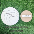 10Pcs/set Personalized Wooden Badge Sublimation Printable Buttons Blanks with Pins Round Waiter ID Name Tags Press Maker Flat DIY Brooches Button Pin Office. 