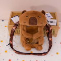 Brown Anti-dust Labubu Ita Bag Cartoon Soft Transparent Plush Phone Bag PVC Creative Stitch Crossbody Bag Women. 