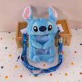 Brown Anti-dust Labubu Ita Bag Cartoon Soft Transparent Plush Phone Bag PVC Creative Stitch Crossbody Bag Women. 