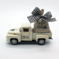 Kids Toy Diecast Coffee Truck Pickup Burlap Sack Model Toys Metal Truck Model Vintage Simulation Mini Coffee Truck Kitchen Decor. 
