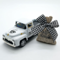 Kids Toy Diecast Coffee Truck Pickup Burlap Sack Model Toys Metal Truck Model Vintage Simulation Mini Coffee Truck Kitchen Decor. 