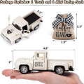 Kids Toy Diecast Coffee Truck Pickup Burlap Sack Model Toys Metal Truck Model Vintage Simulation Mini Coffee Truck Kitchen Decor. 