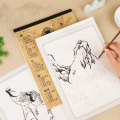 Art Supplies Hand Drawn Chinese Painting Sketch Basic Tutorial Landscape Figures Chinese Painting Copying Book Practicing Characters Drawing Copy Book Artist. 