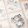 Art Supplies Hand Drawn Chinese Painting Sketch Basic Tutorial Landscape Figures Chinese Painting Copying Book Practicing Characters Drawing Copy Book Artist. 