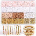 set Ornaments Polymer Clay Bracelet Making Kit Boho Educational Jewelry Making Kit Relaxing Handmade DIY Letter Loose Beads Girls Gifts. 