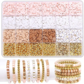 set Ornaments Polymer Clay Bracelet Making Kit Boho Educational Jewelry Making Kit Relaxing Handmade DIY Letter Loose Beads Girls Gifts. 