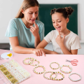 set Ornaments Polymer Clay Bracelet Making Kit Boho Educational Jewelry Making Kit Relaxing Handmade DIY Letter Loose Beads Girls Gifts. 