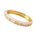 Bangle on Hand Vintage Cloisonne Bangle Chinese Style Traditional Hollow Out Flower Bangle Vintage Hawaiian Women's Hand Bracelet Girls. 
