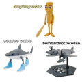 Creative Shark Figurine Tungtungsahur Figure Funny Doll Desktop Decoration Tralalero Tralala Figure Articulated Movable 3D Printed Toy Birthday Gift. 
