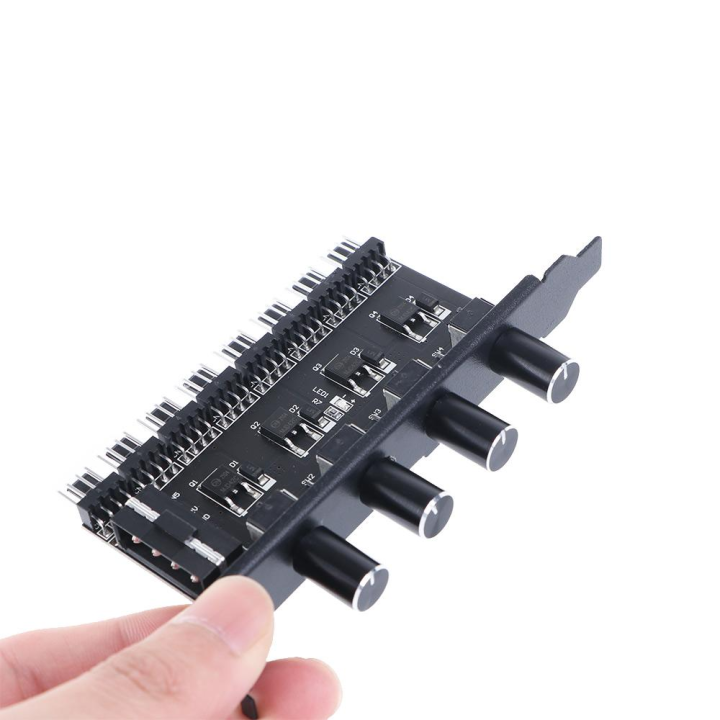 Computer Radiator Fans Splitter Case Chassis Cooling Fan Splitter 4Pin Adapter 8 Channels PC Fan Hub ...