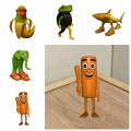 3D Printed Toy Resin Italian Brainrot Figure Tralalero Tralala Brainrot Boneca ambalam Tung Tung Tung Sahur Figure Mini Sensory Toy Tralalelo Tralala Model Children Toys. 