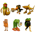 3D Printed Toy Resin Italian Brainrot Figure Tralalero Tralala Brainrot Boneca ambalam Tung Tung Tung Sahur Figure Mini Sensory Toy Tralalelo Tralala Model Children Toys. 
