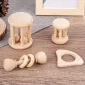 Wood Rattle Set Rainbow Rings Wooden Baby Rattle Toy Early Learning Montessori Musical Handbell Rattle Toy Educational Colorful Wooden Rings Musical Instruments Toy Baby. 