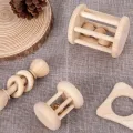 Wood Rattle Set Rainbow Rings Wooden Baby Rattle Toy Early Learning Montessori Musical Handbell Rattle Toy Educational Colorful Wooden Rings Musical Instruments Toy Baby. 