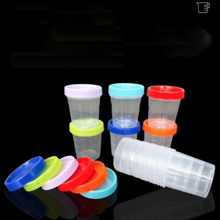 Dew 120ml Measuring Cup Plastic Leakproof Packaging Cup Reusable Transparent Condiment Containers Snack Ketchup