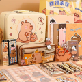 Fashion Large Capacity Gift Box Capybara Stationery Set Pencil Case Cute Back-to-school Gift Kit Abundant School Supplies for Students. 