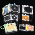 New DIY Mini CD Keychain CD Player Idol Peripheral Key Holder Commemorative Album Acrylic Backpack Pendant Bag. 