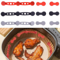 New Reusable Air Fryer Magnetic Silicone Buckle Fixation Device Removable Magnetic Paper Holder Non-Scratch Design High Temperature Holding Down Air Fryer Paper Air Fryer Accessories. 