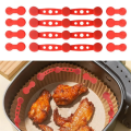 New Reusable Air Fryer Magnetic Silicone Buckle Fixation Device Removable Magnetic Paper Holder Non-Scratch Design High Temperature Holding Down Air Fryer Paper Air Fryer Accessories. 