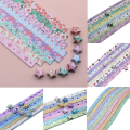 Cute Colorful Star Origami Paper Cartoon Single Sided Star Paper Strip Art Craft Lucky Star Scrapbooking Home Decoration. 