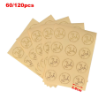 Round Wedding Favors Sealing Craft Baking Adornment Transparent Thank You Handmade Sticker Gift Boxes Seal Label Festival Decoration For 60/120pcs. 