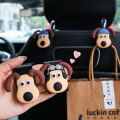 Three-Dimensional Cute Dog Car Hook Car Seat Back Hanger Car Clip 3D Dog-shaped Hanger Behind-seat Organizer Hook Car. 