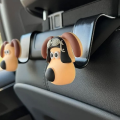 Three-Dimensional Cute Dog Car Hook Car Seat Back Hanger Car Clip 3D Dog-shaped Hanger Behind-seat Organizer Hook Car. 