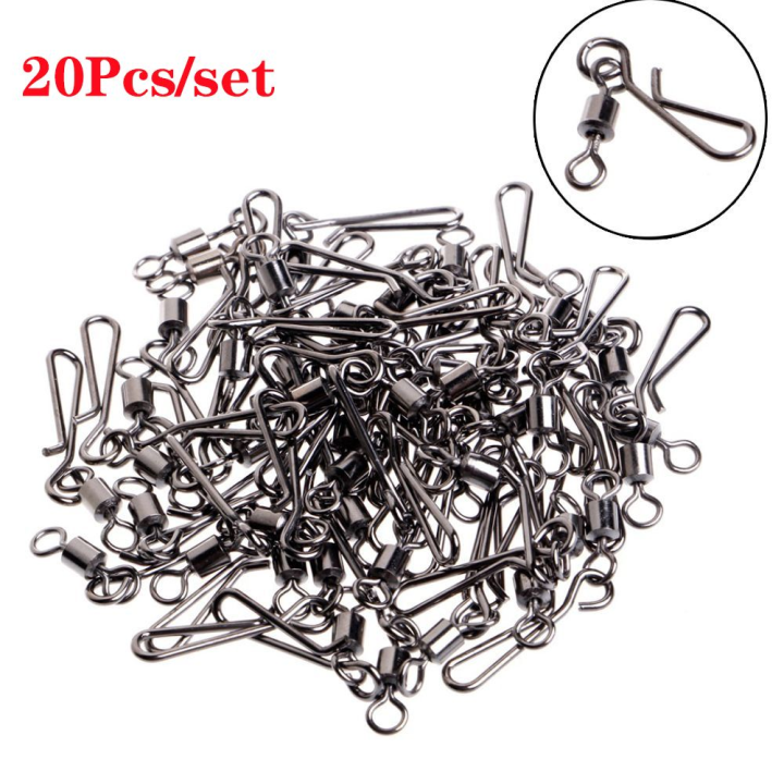 Hot Sale 2# - 12# Fishing Tackle Solid Ring Rolling Swivel Bearing Barrel Heavy Duty Ball Fishing Snap Connector