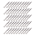 Hot Sale 2# - 12# Fishing Tackle Solid Ring Rolling Swivel Bearing Barrel Heavy Duty Ball Fishing Snap Connector. 