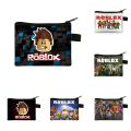 New Oxford Cloth Roblox Coin Purse Portable High Capacity Cartoon Small Wallet Polyester Storage Bag. 
