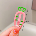 Beautiful Cute Carrot BB Hairpin Candy Color Dopamine Hairgrip Gift Hair Side Clips Children. 