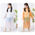 Creative Vacuum Compression Kids Raincoat Card Packaging Waterproof One-Piece Raincoat Travel Convenient Rain Coat Outdoor. 
